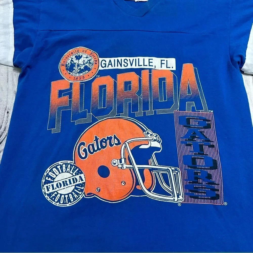 Vintage Florida Gators Logo 7 Shirt Large Made In USA‎ Single Stitch 90s